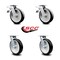 Service Caster 8 Inch Rubber on Aluminum Caster Set with Roller Bearing 2 Total Lock Brake SCC SCC-TTL30S820-RAR-2-S-2 - alternate 3
